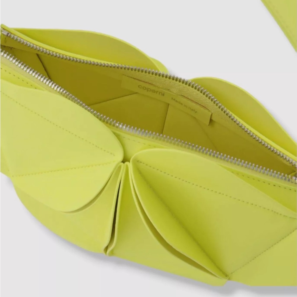 Coperni Yellow Origami Leather Shoulder Bag NWT - Picture 2 of 9